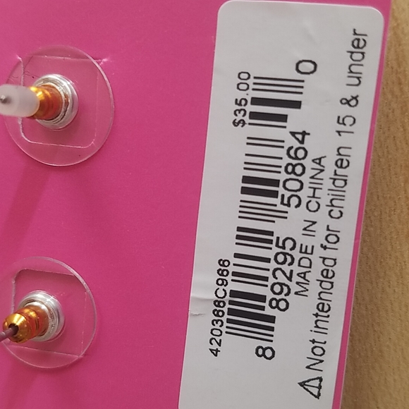 Betsey Johnson turkey stud earrings - Picture 2 of 2